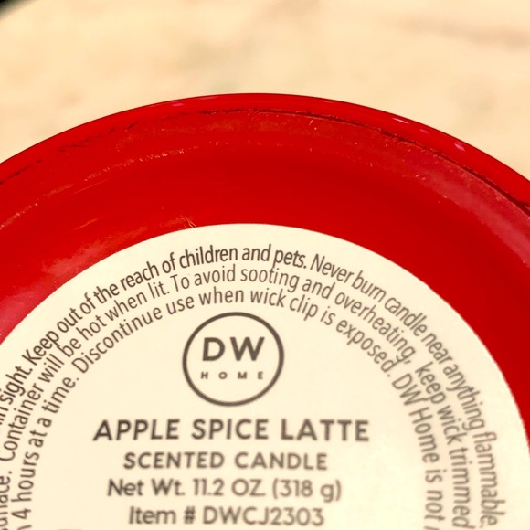 DW HOME CANDLE APPLE SPICE LATTE FRESHLY BREWED RICHLY SCENTED CANDLE NEW 11.2oz - Picture 6 of 6